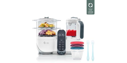 Mixeur Cuiseur Bébé BABYMOOV Nutribaby+ White/3 babybols+2 cuillères