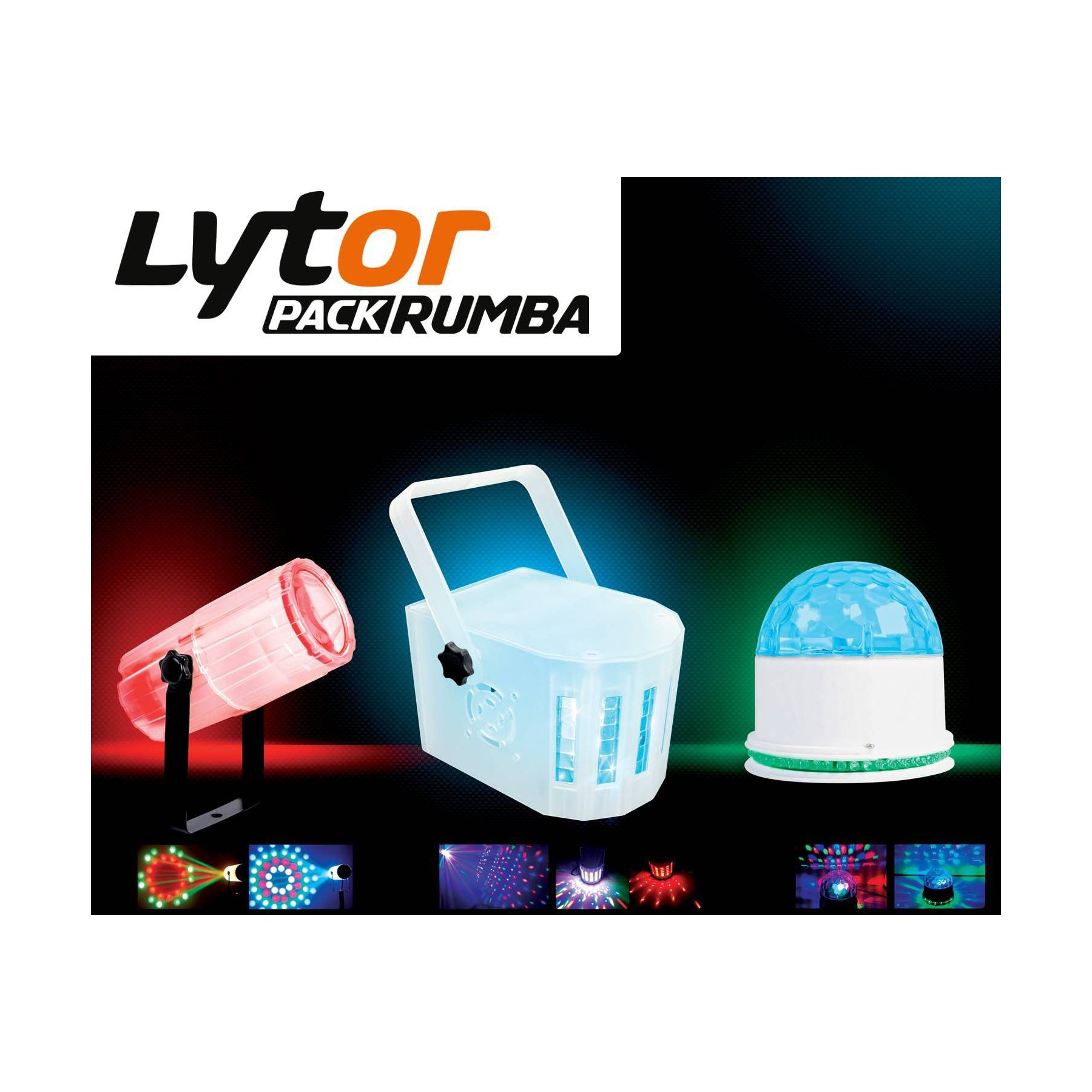 Jeu de lumières LYTOR Pack Jeux lumi Derby Moon Flor LED RUMBA