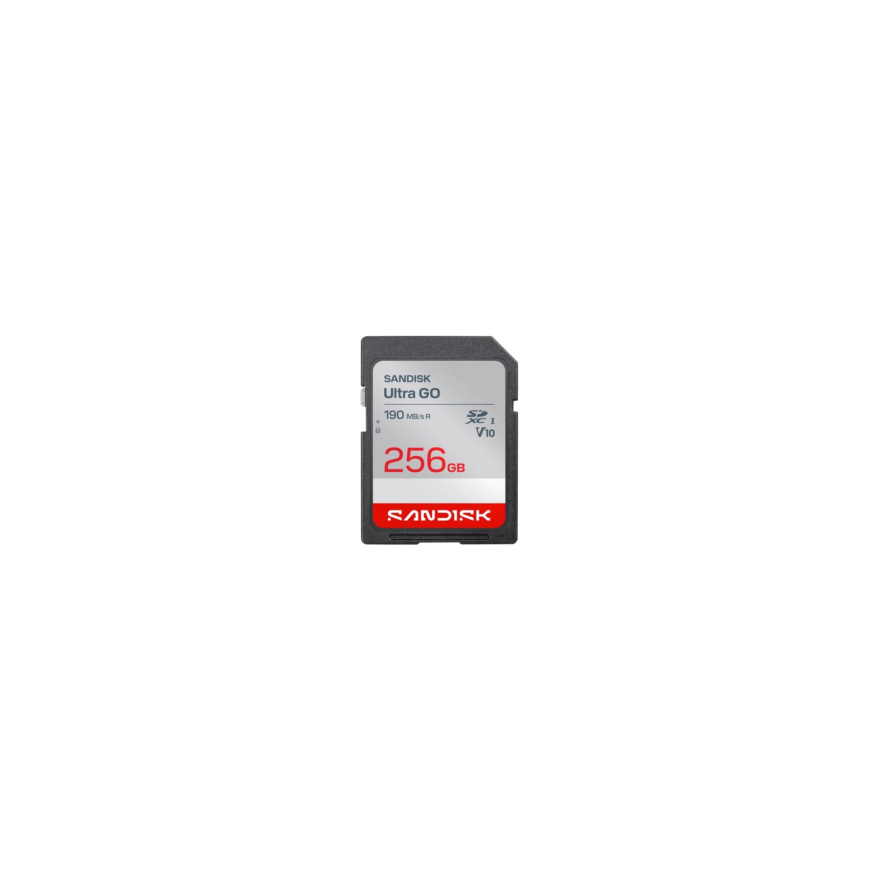 Carte SD SANDISK Ultra GO SD 256Go 190MBs C10 U1 UHS