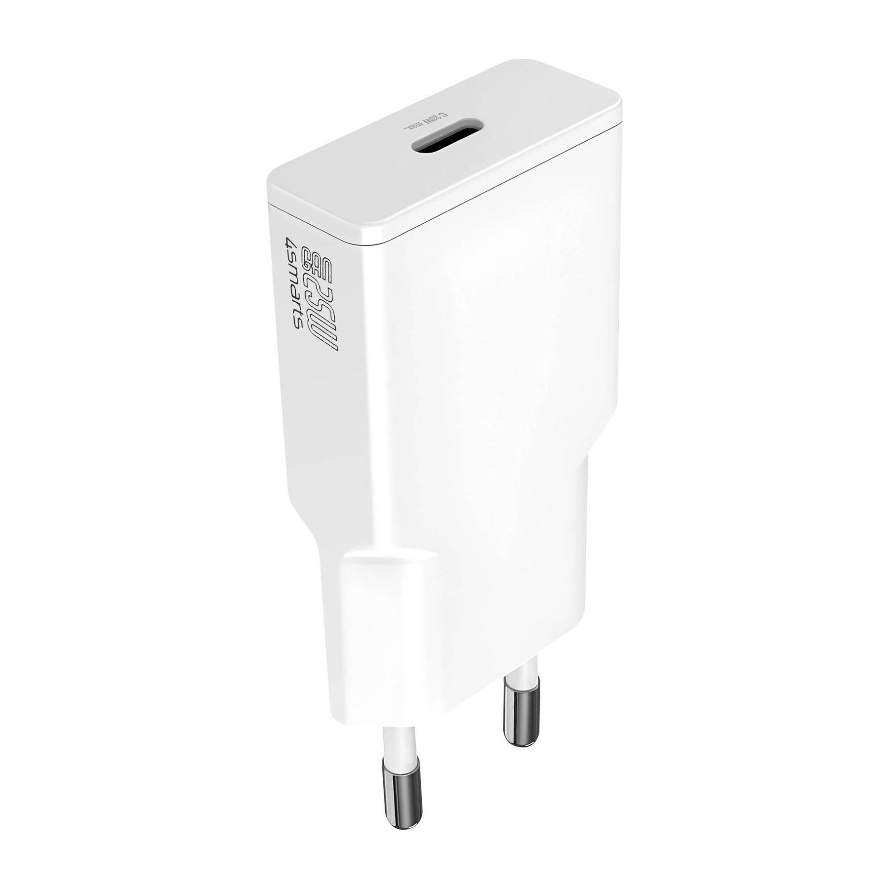 Chargeur secteur 4 SMARTS USB-C GaN 25W Format Compact Blanc