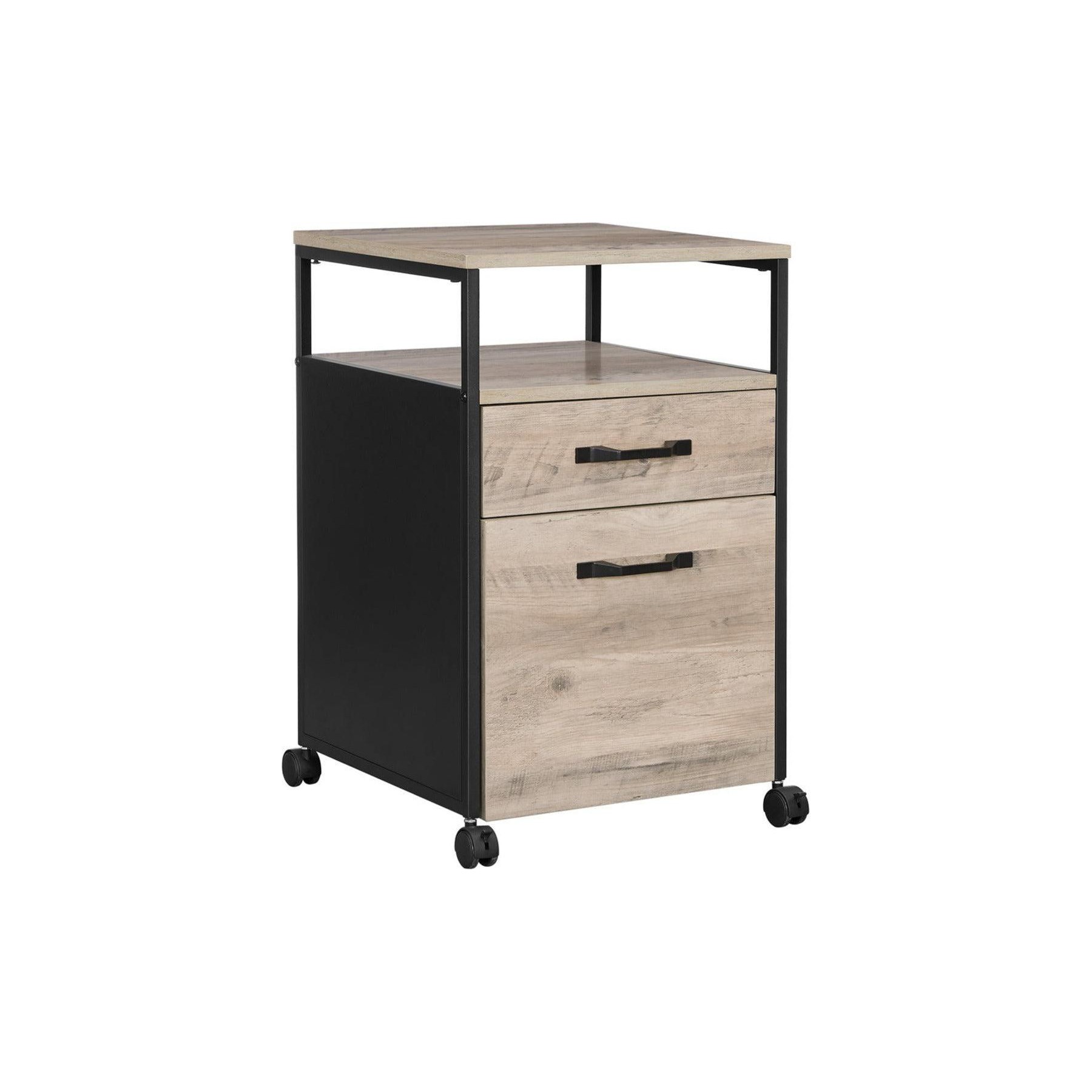 Armoire HELLOSHOP26 Caisson de bureau 2 tiroirs placard de r