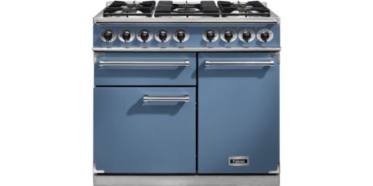 Piano de cuisson gaz FALCON Semi Pro DELUXE 100 BLEU DE CHINE NICKEL