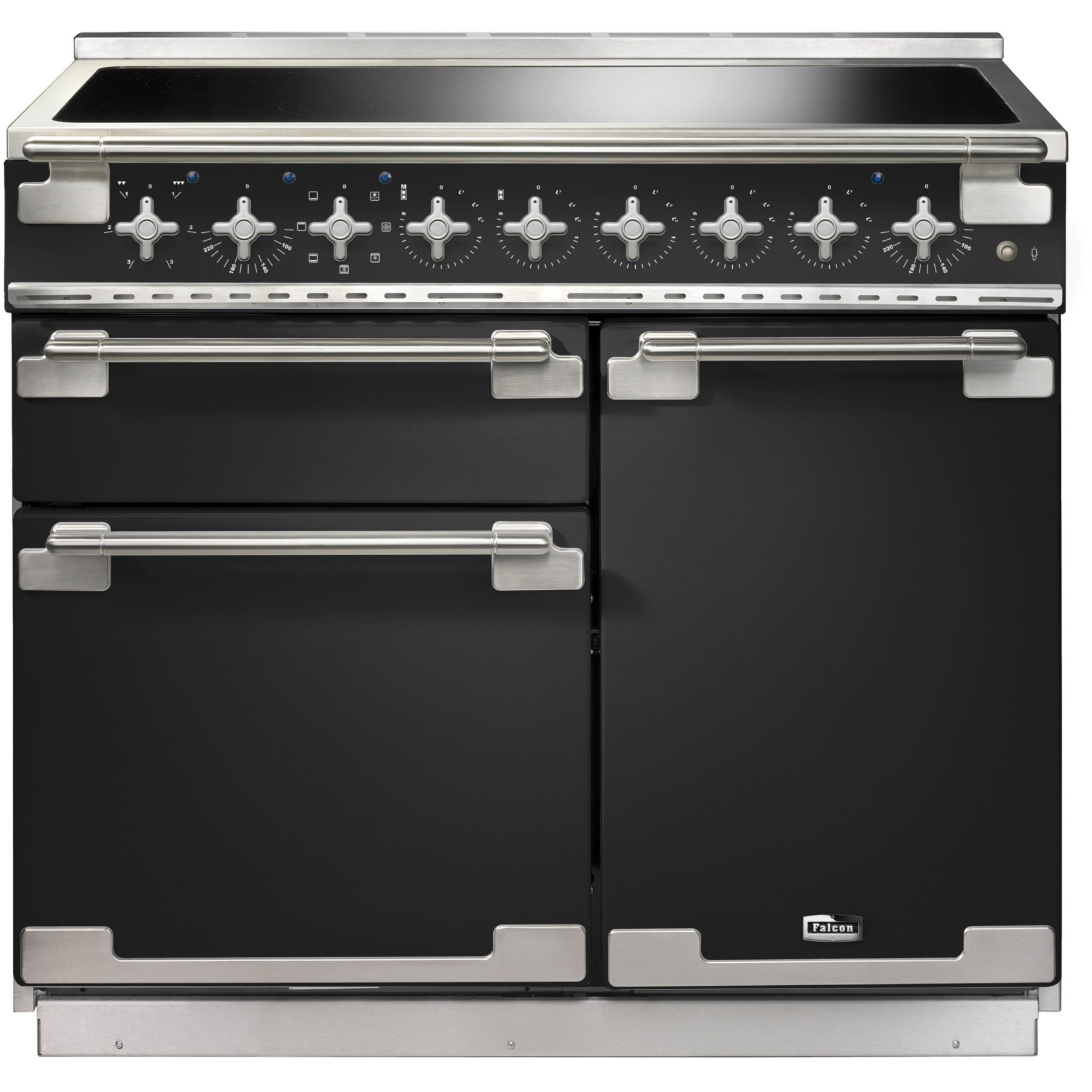 Piano de cuisson induction FALCON ELISE 100 CHARBON Mat satiné NICKEL