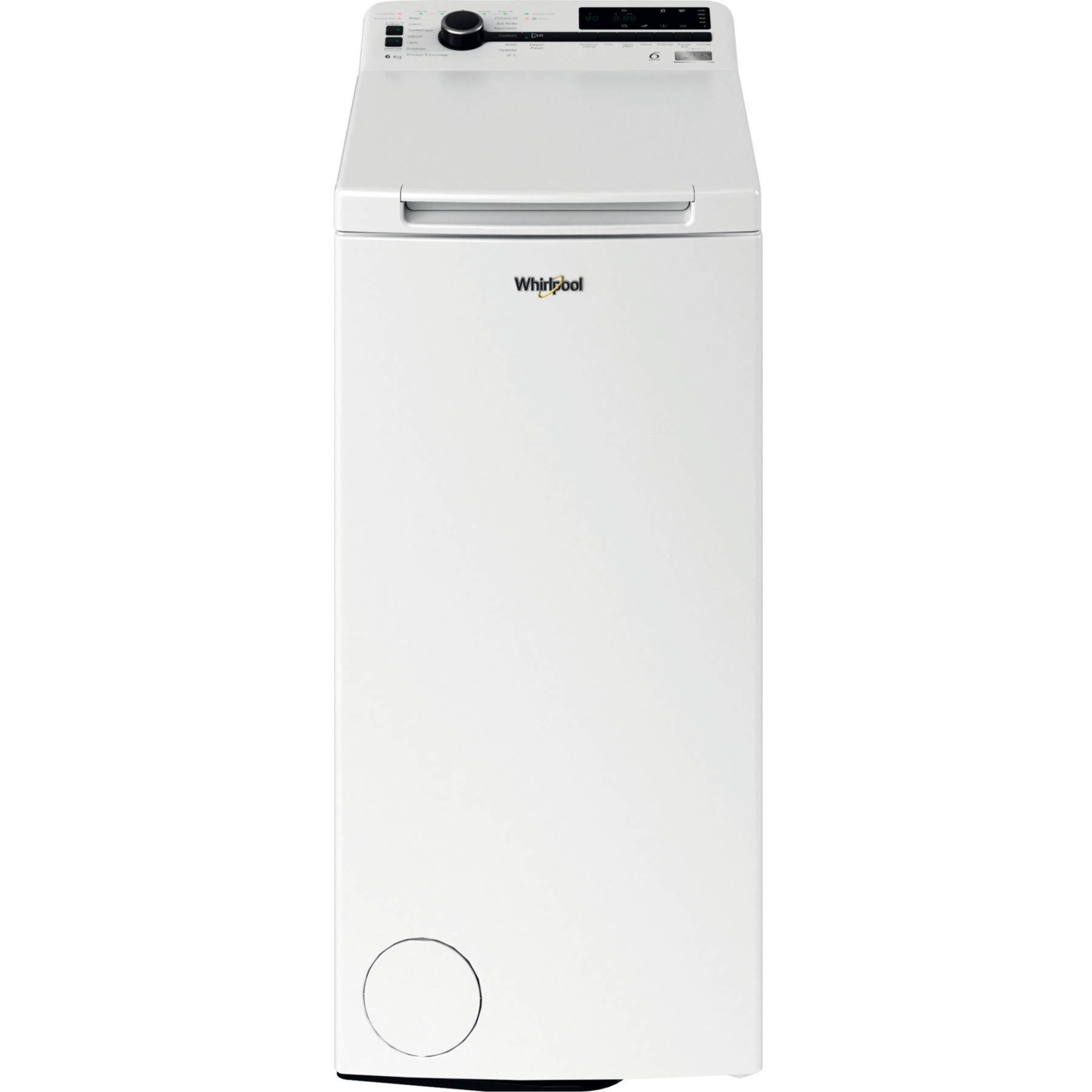 Lave linge top WHIRLPOOL ZENTDLRBX6252BSFR/N - 6 kg - 1200 tr/min - Classe B - Moteur induction sans courroie - Silence Reconditionné