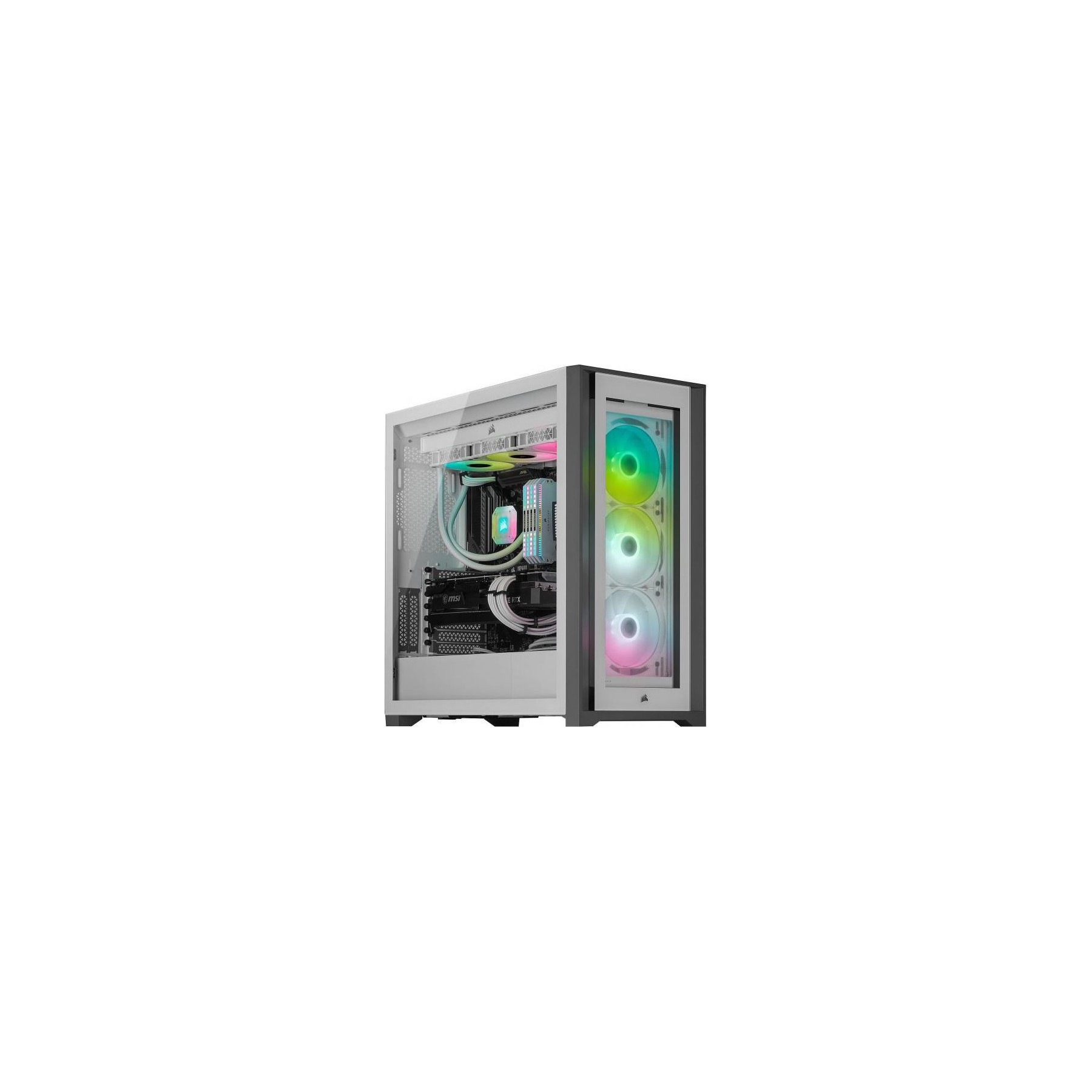 Boitier PC CORSAIR ICUE 5000X RGB BLANC
