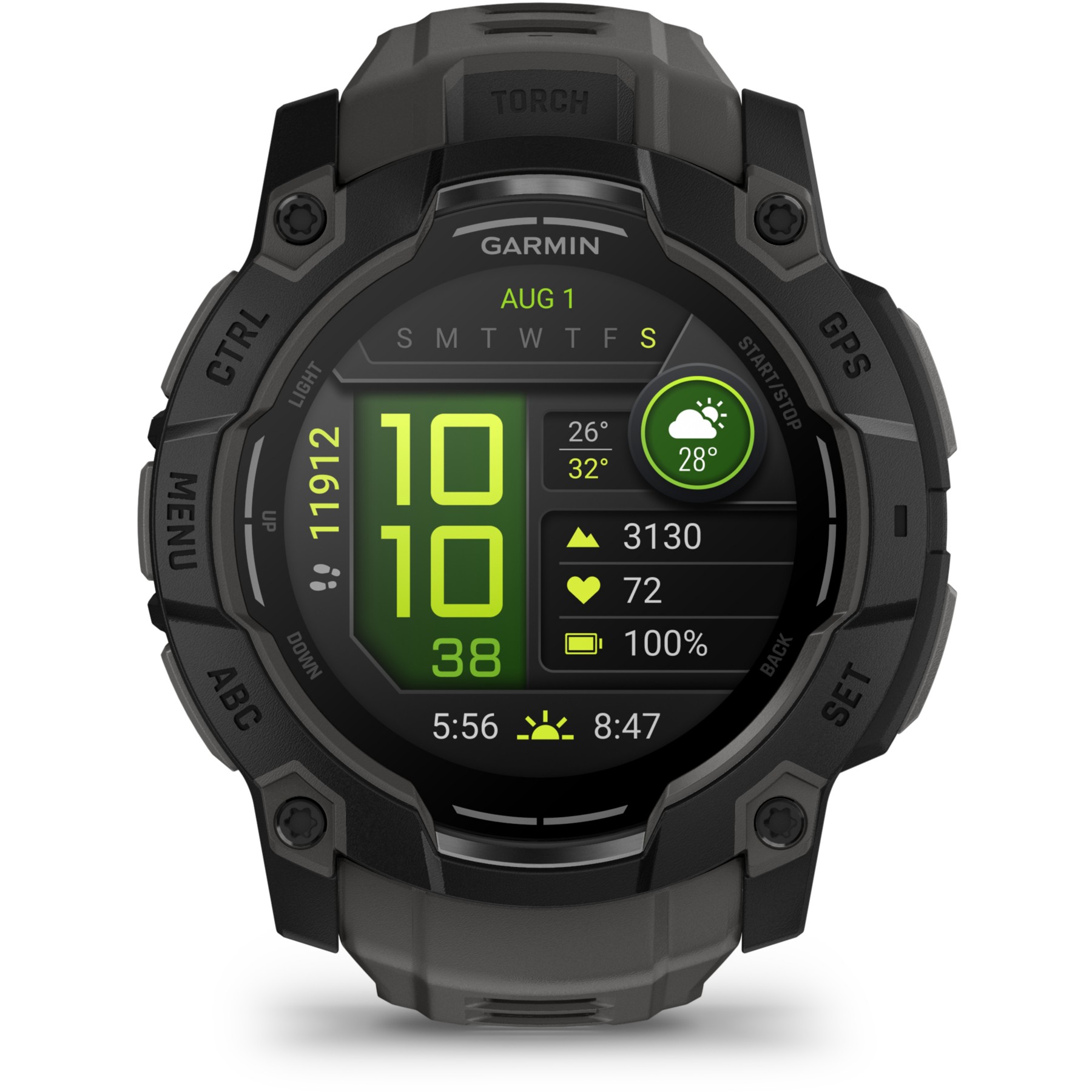 Montre sport GARMIN Instinct 3 Outdoor GPS AMOLED BT 50 mm Noir Bracelet gris