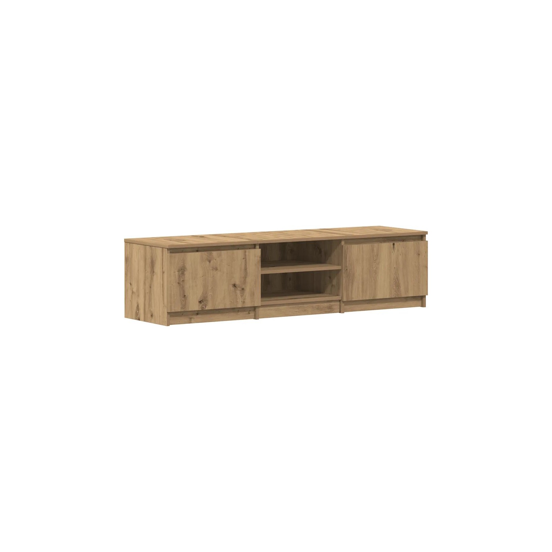 Meuble TV HELLOSHOP26 Meuble TV chêne artisanal 140 x 40 x 36