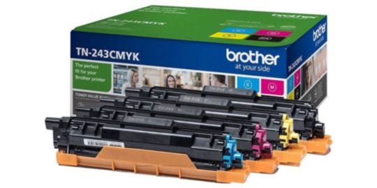 Toner BROTHER Pack TN243CMYK Cyan Magenta Jaune Noir