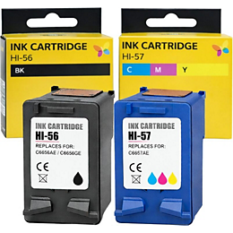 Cartouche d'encre SHOP-STORY Pack Cartouches Compatibles HP 56 57 pou