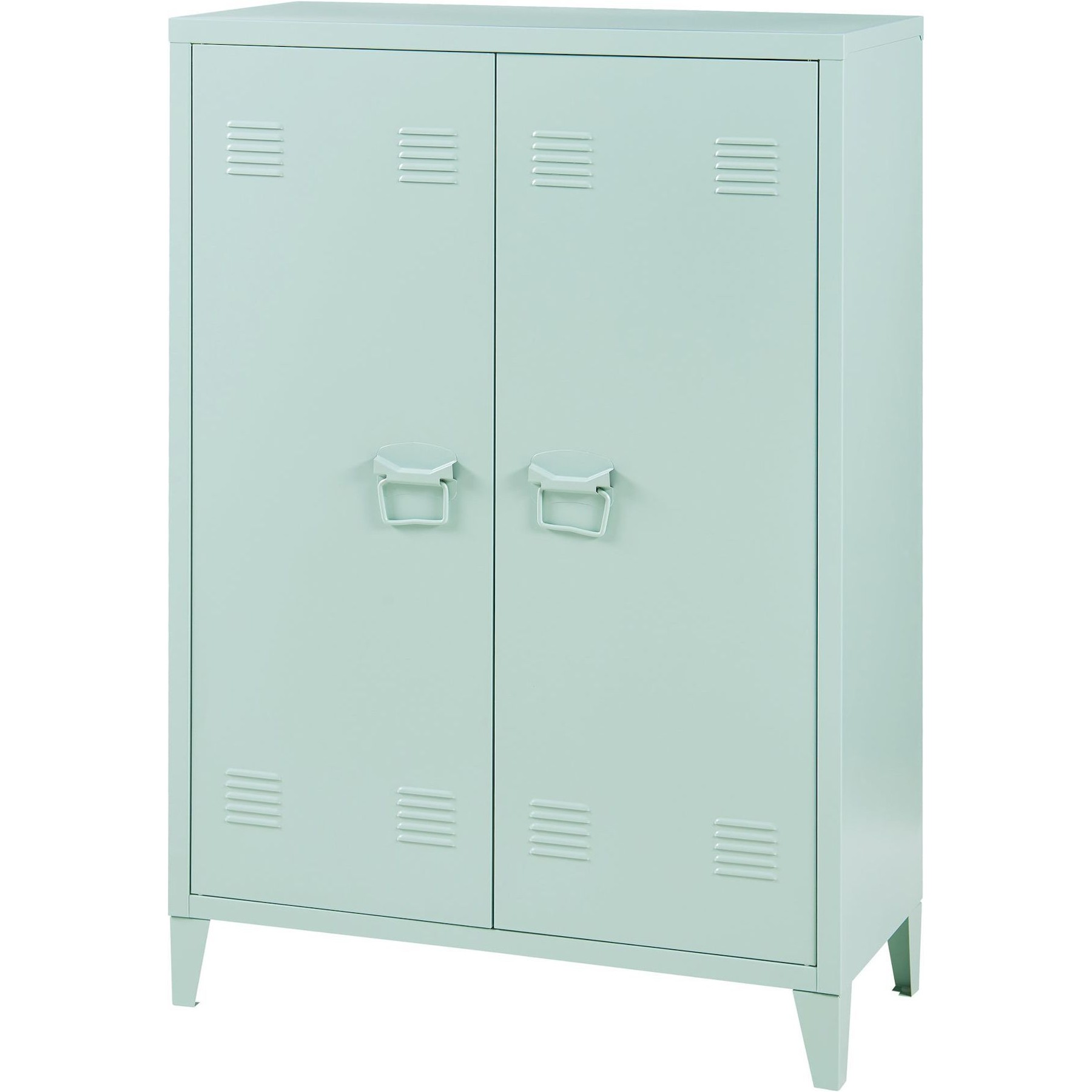 Armoire HELLOSHOP26 Casier de bureau métallique à 2 portes 1