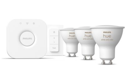 Pack PHILIPS HUE Kit de démarrage GU10x3+télecommande