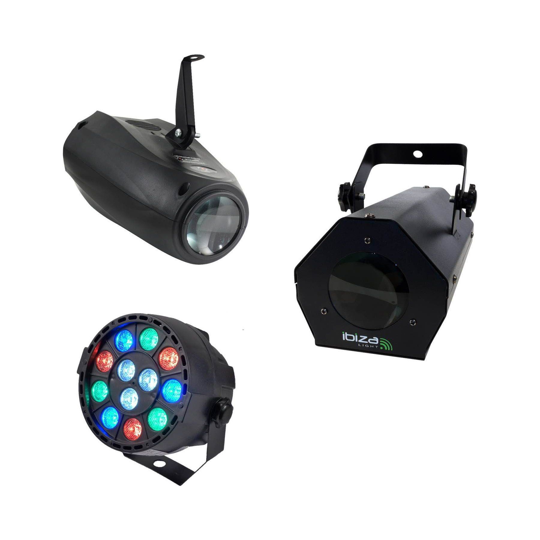 Jeu de lumières IBIZA Pack de 3 jeux de lumière RGBWA