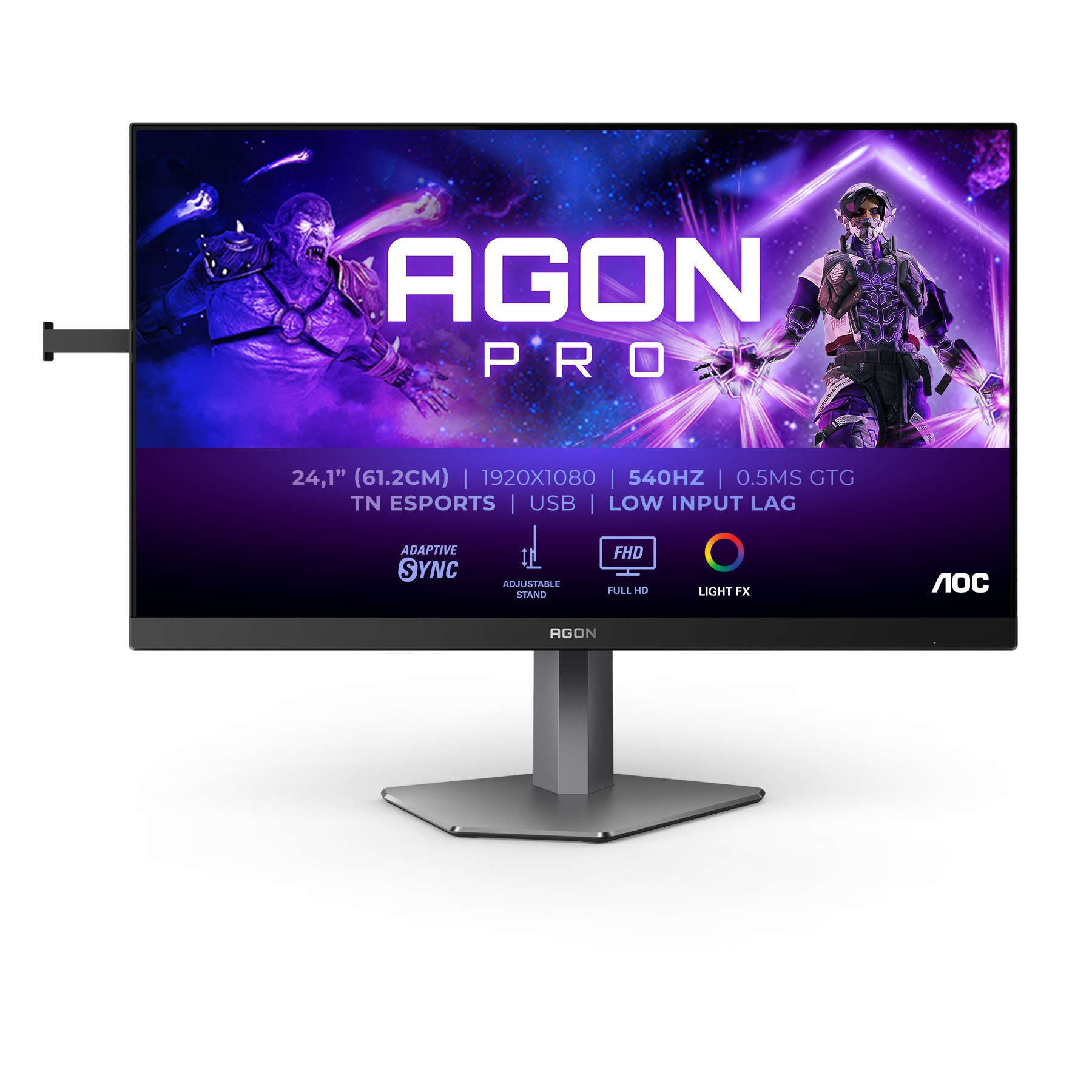 Ecran PC Gamer AOC AGON PRO 24" Full HD 540Hz Ultra Fast TN HDMI 2.1 AMD FreeSync
