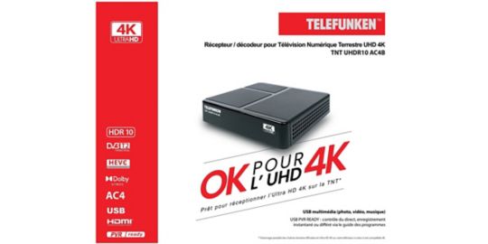 Décodeur TNT TELEFUNKEN TNT Ultra Haute Definition 4K