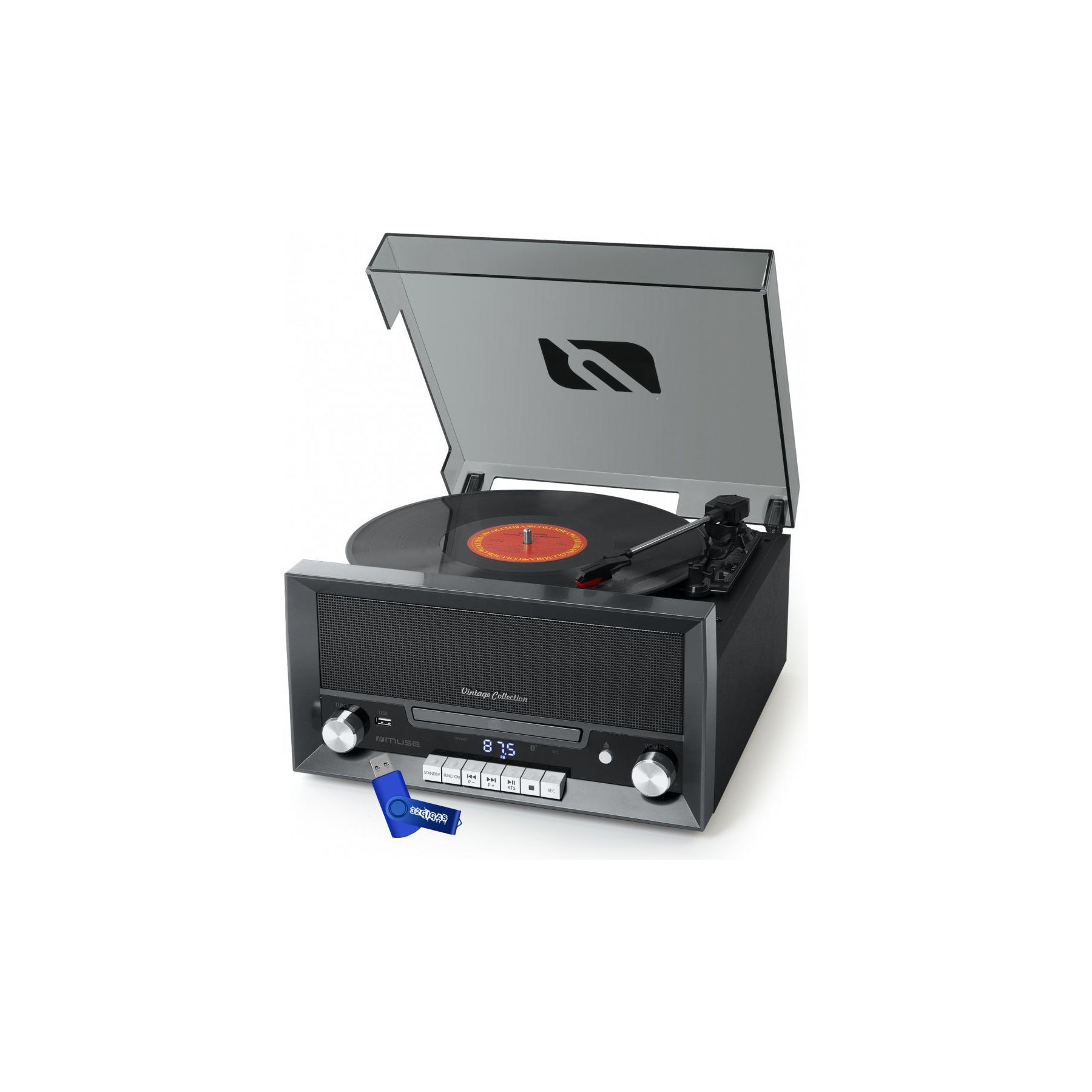 Platine vinyle MUSE CHAINE VINYLE CD BLUETOOTH MT-110-DS