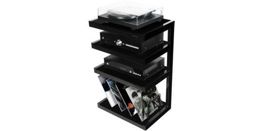 Meuble Hifi NORSTONE Esse vinyl - Noir