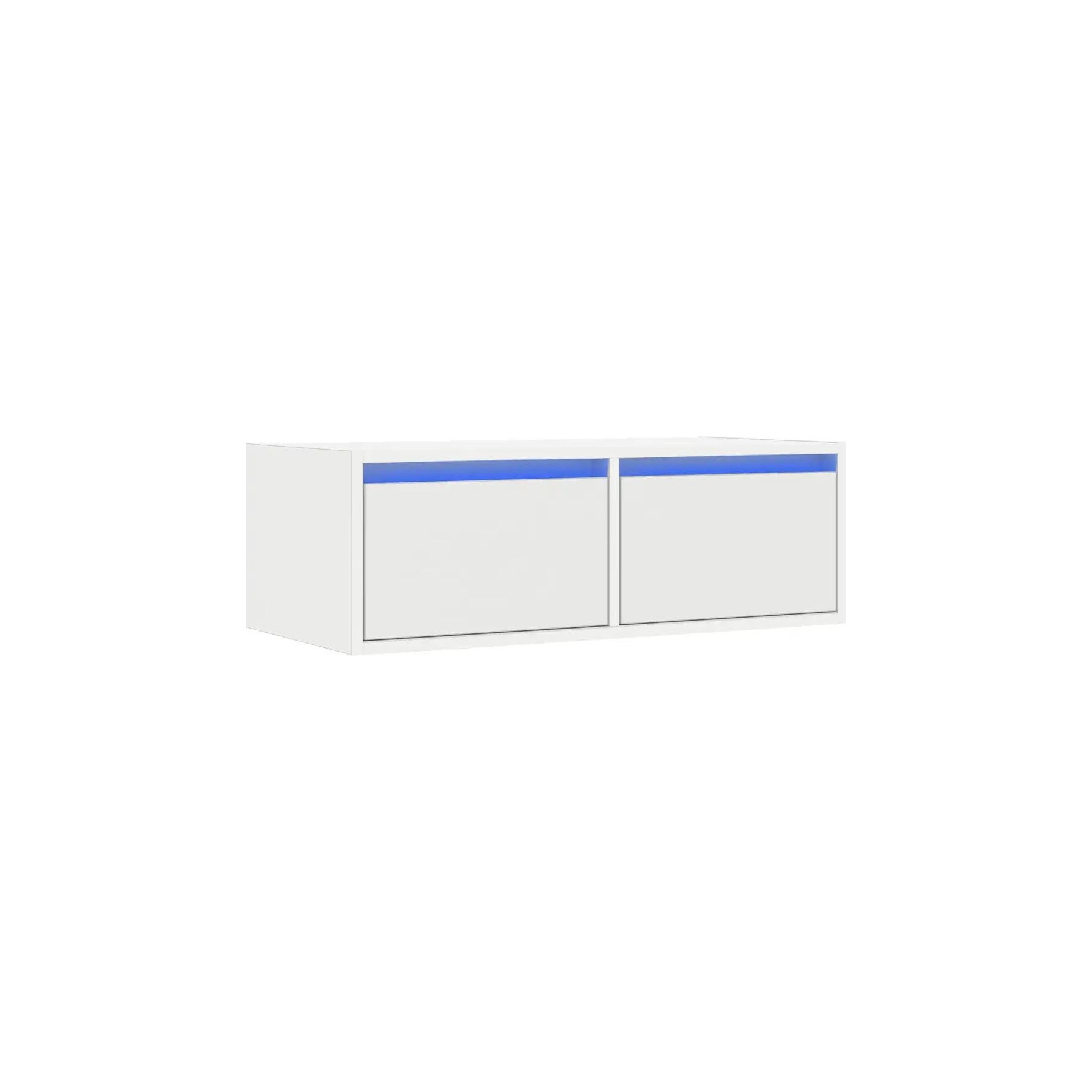 Meuble TV HELLOSHOP26 Meuble TV moderne avec lumières LED mura
