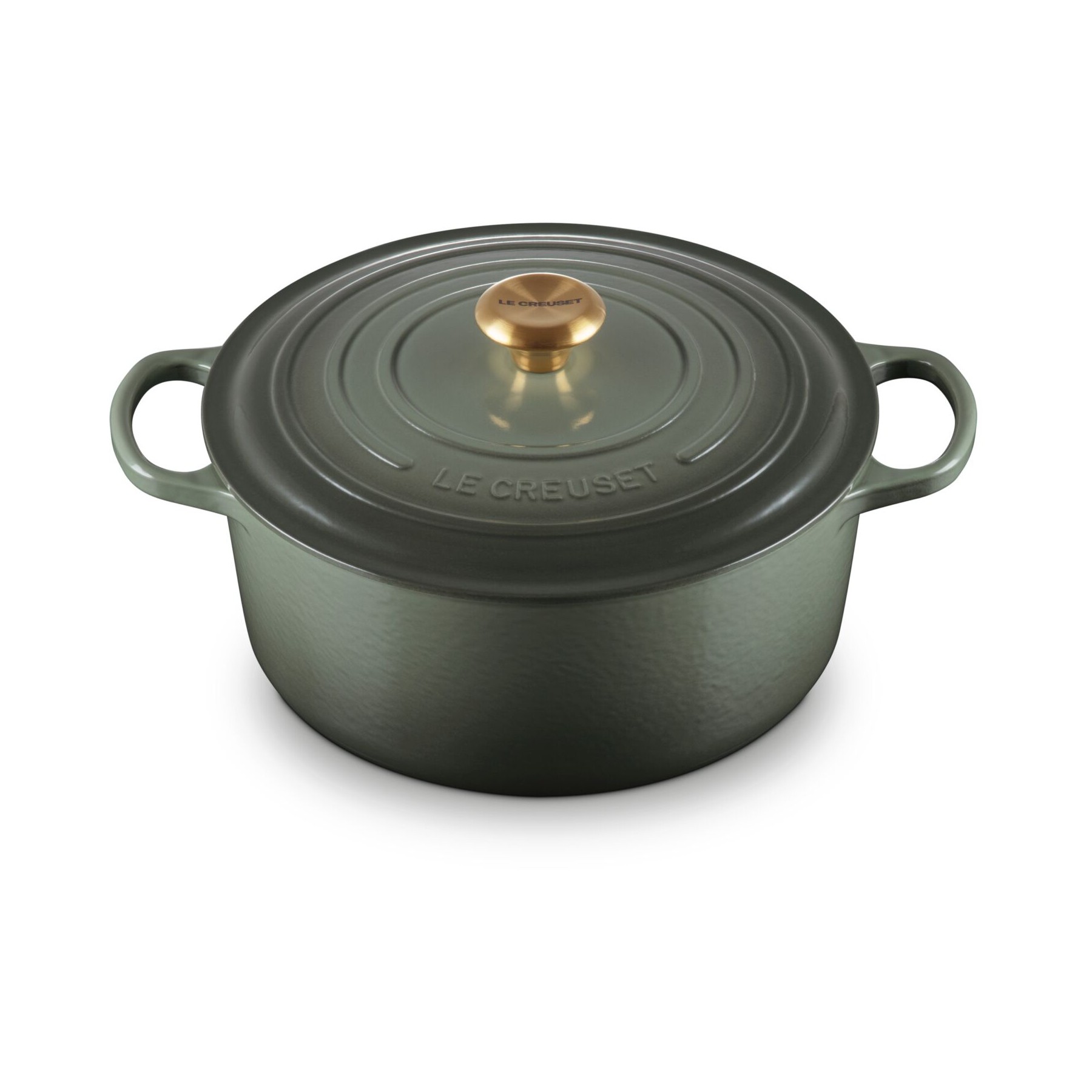 Cocotte LE CREUSET 28CM THYM BOUTON DORÉ