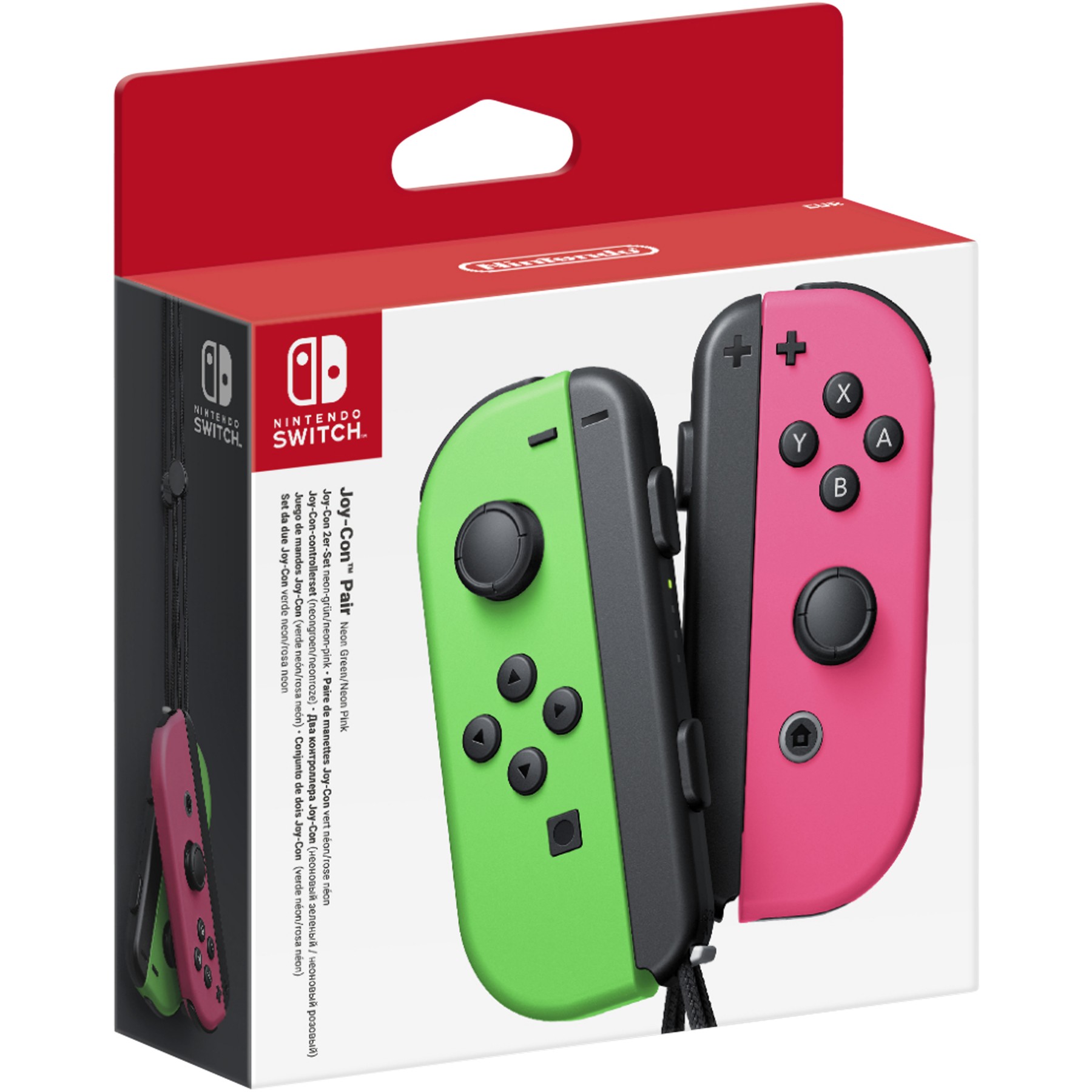 Manette NINTENDO Paire de Manettes Joy-Con Vert/Rose