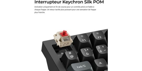 Clavier gamer sans fil KEYCHRON V6 Ultra 8K Swappable RGB Backlight