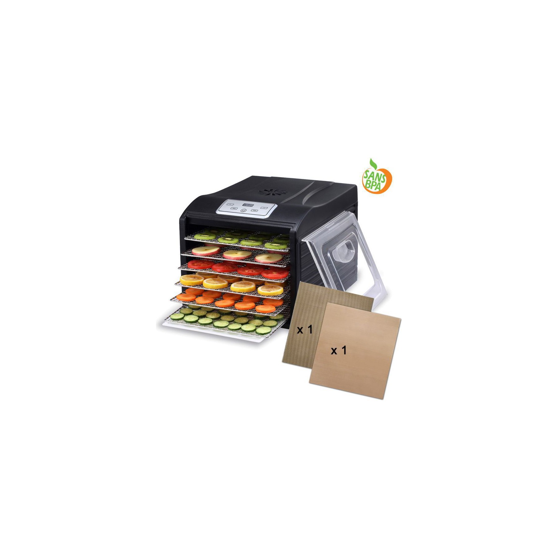 Déshydrateur BIOCHEF Arizona Sol 6 plateaux Noir