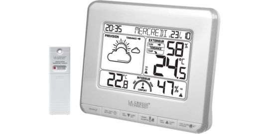 Station météo LA CROSSE WS6818 Blanc/Argent