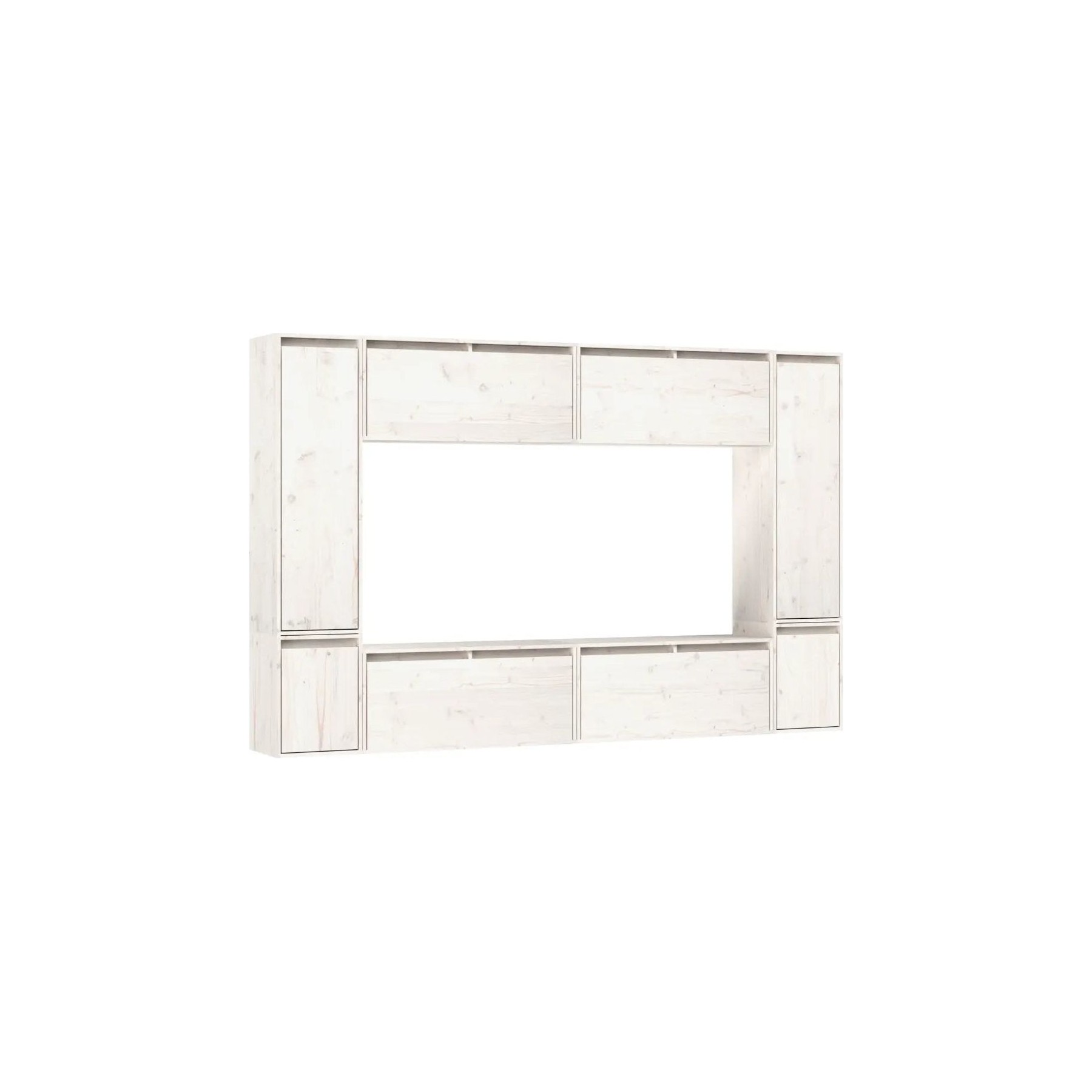 Meuble TV HELLOSHOP26 Lot de 8 meubles TV suspendus décoratifs