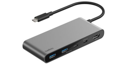 Hub BELKIN 7 en 1 multiport 100W Gris
