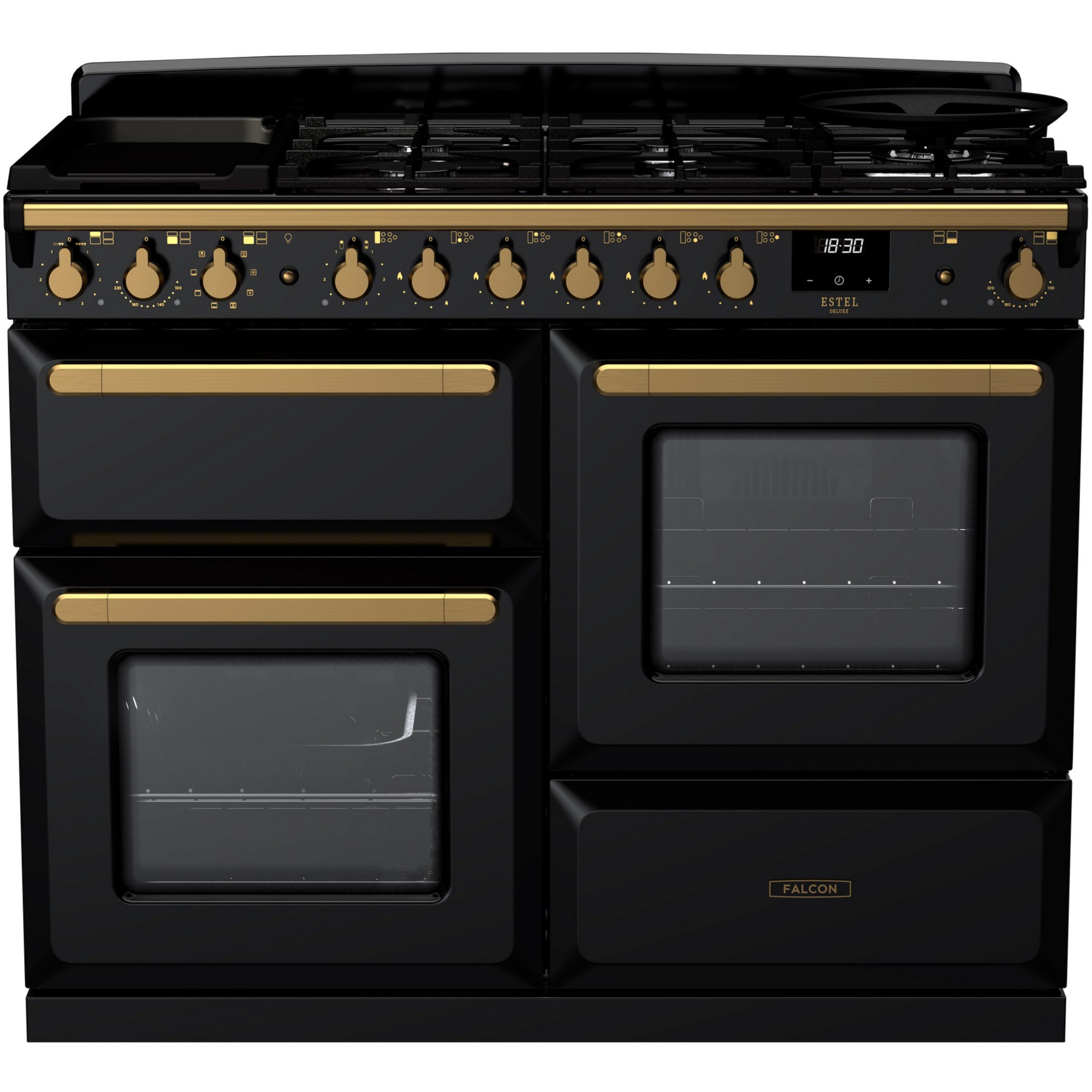 Piano de cuisson mixte FALCON ESTEL DELUXE OC TAB MIX 110 CM NOIR BRIL