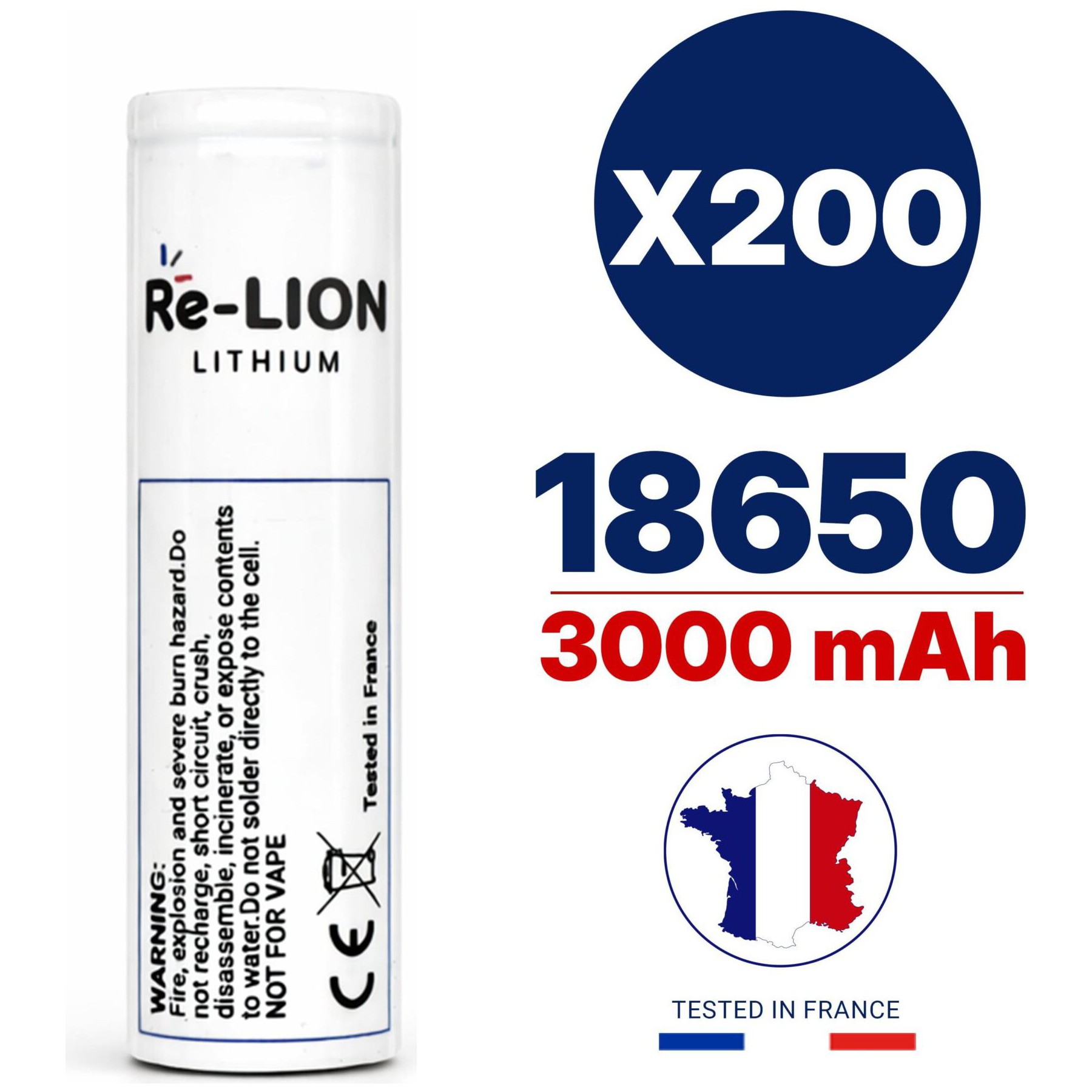 RE-LION FACTORY RL-18650-MASTER200-3000 Reconditionné
