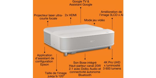 Vidéoprojecteur home cinéma EPSON EH-LS670W 2025