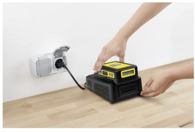 Batterie aspirateur KARCHER 18V 2.5 Ah chargeur rapide WD1 KHB appareil