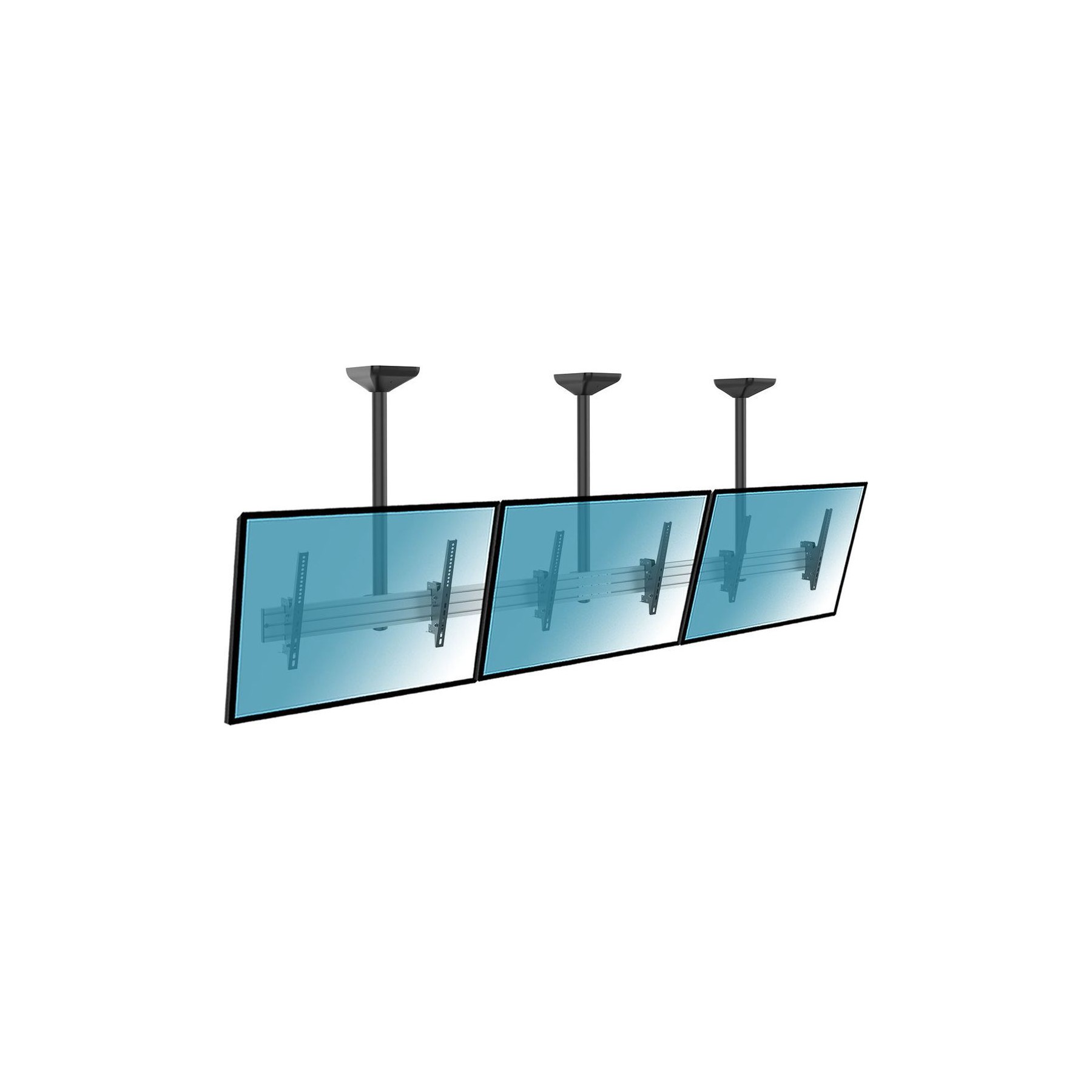 Support plafond TV KIMEX Support plafond 3 écrans TV 45-50",100cm