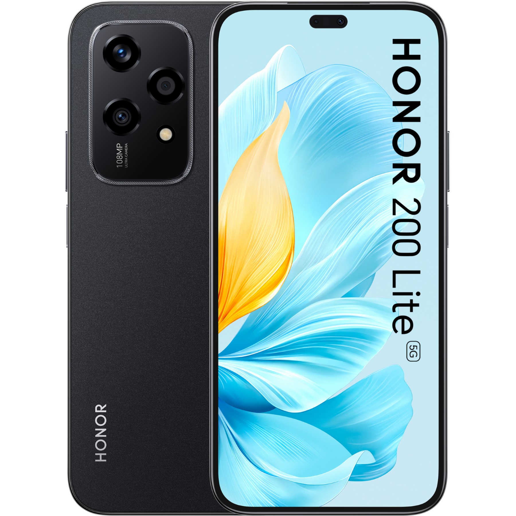 Smartphone HONOR 200 Lite 256Go Noir Minuit 5G Reconditionné