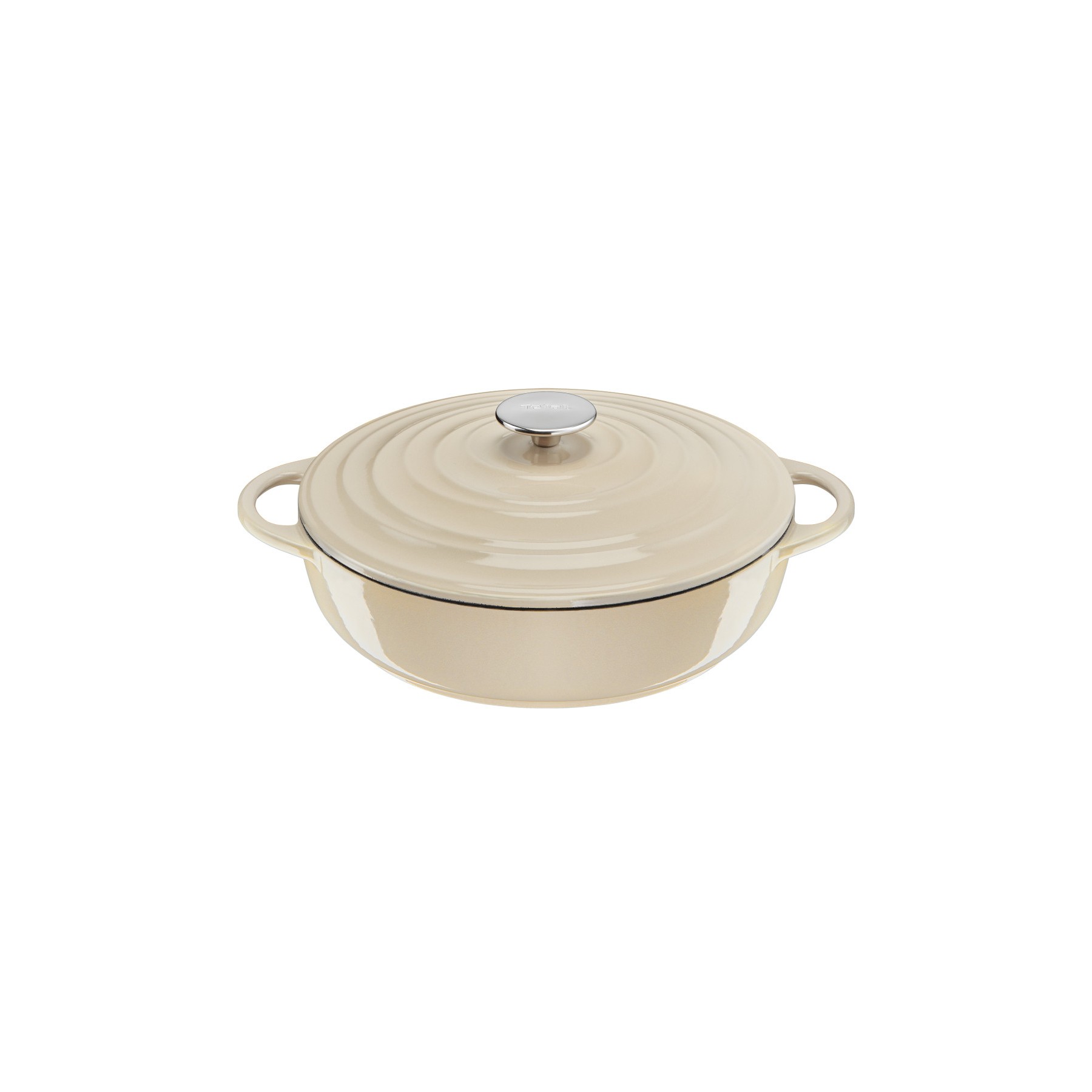 Cocotte TEFAL Fonte LOV sauteuse 28cm beige