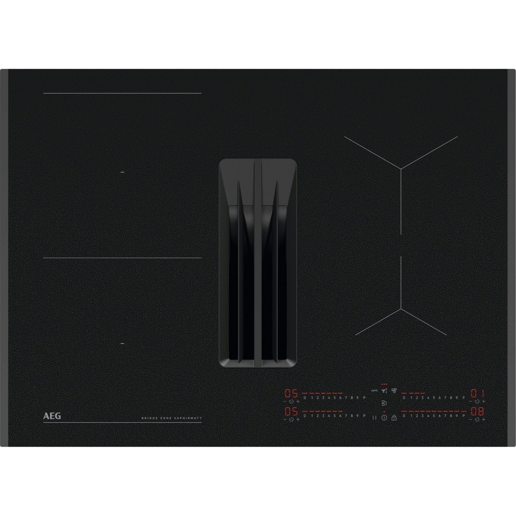 Plaque induction aspirante AEG TH74CB03FZ SaphirMatt® résistante aux rayures