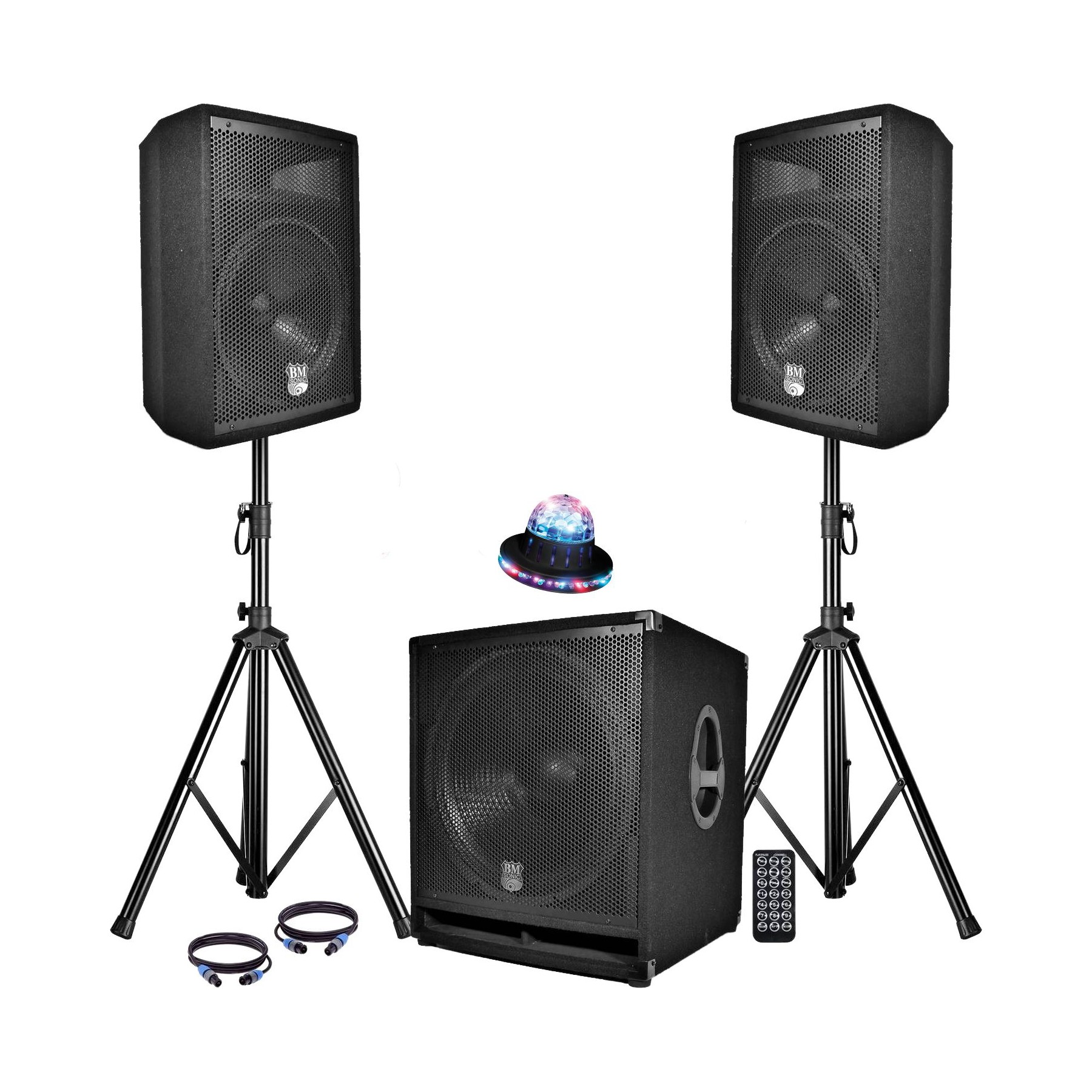 Pack sono BM SONIC BMS1812 USB/Bluetooth 2400W  Sub 18" + 2