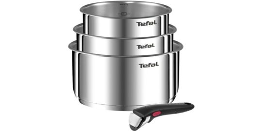 Batterie de cuisine TEFAL 3 casseroles avec 1 poignée