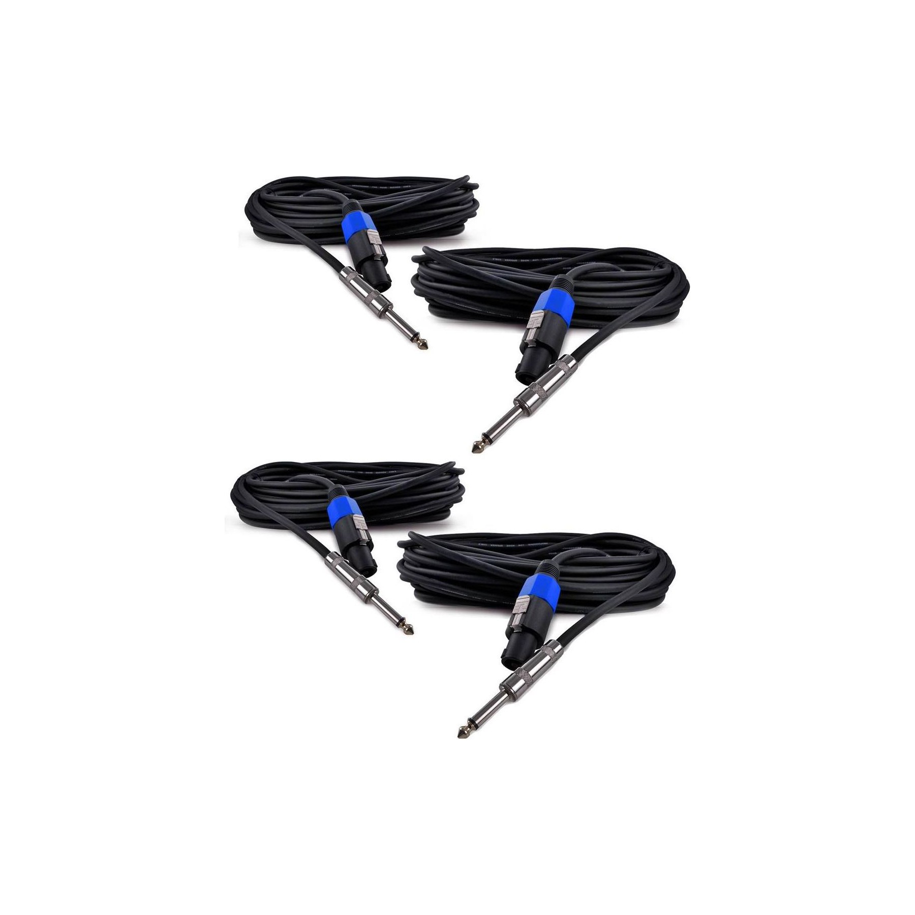 Câble Jack SOUNDLAB Lot de 4 Câbles Jack 6,35mm / Speakon mâ