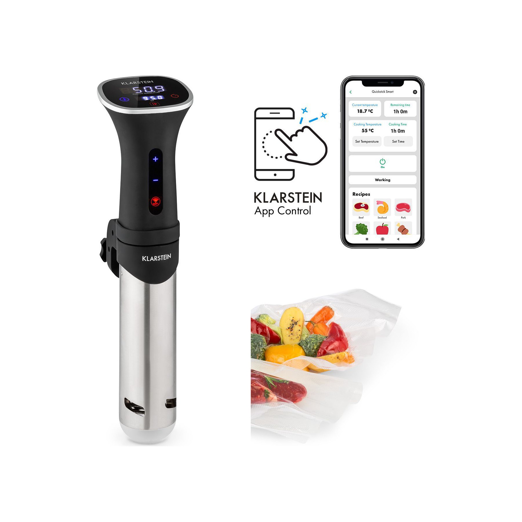 Cuiseur sous vide KLARSTEIN Quickstick Smart 20-95 °C