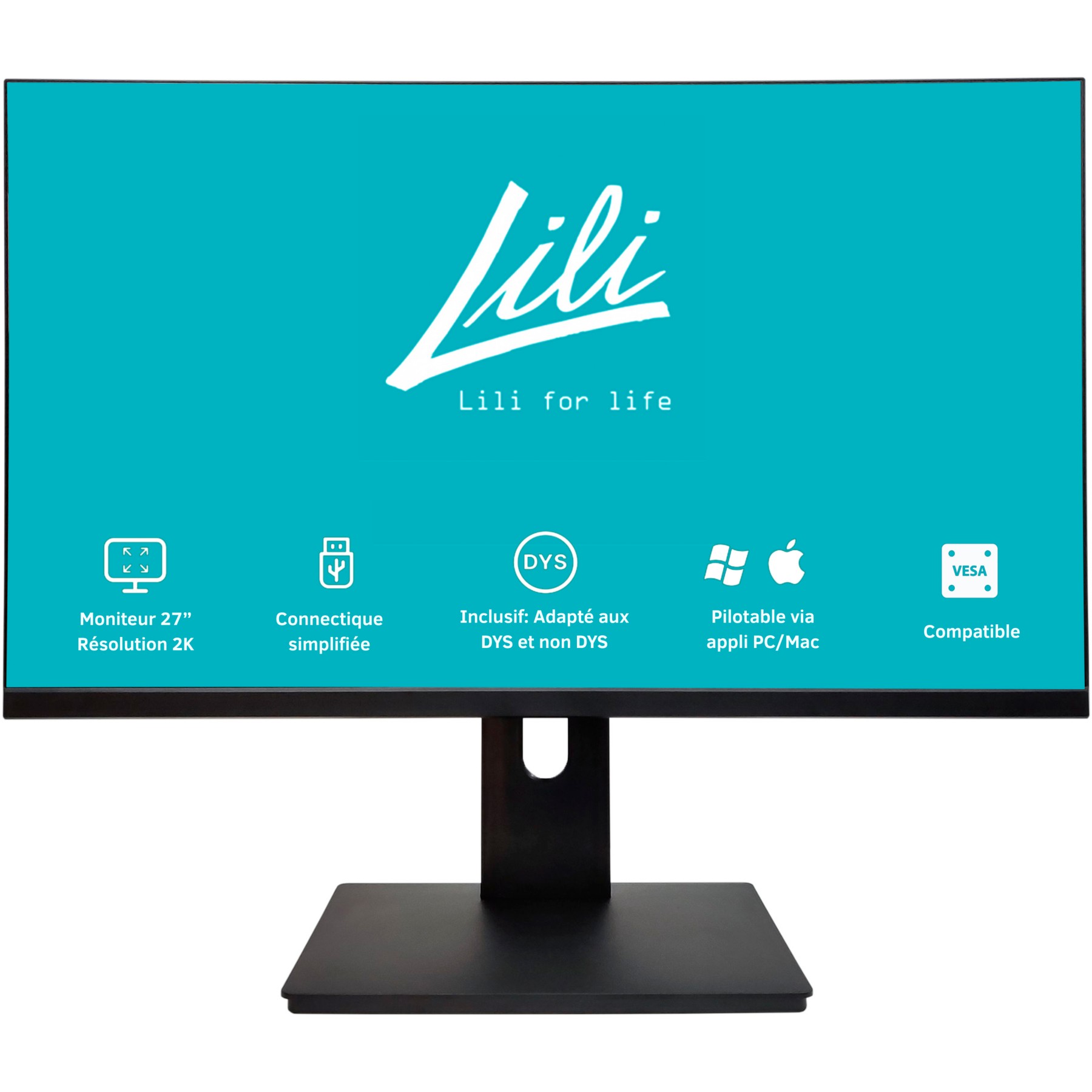 Ecran PC LILI FOR LIFE 2K27 27" IPS 2K 75 Hz