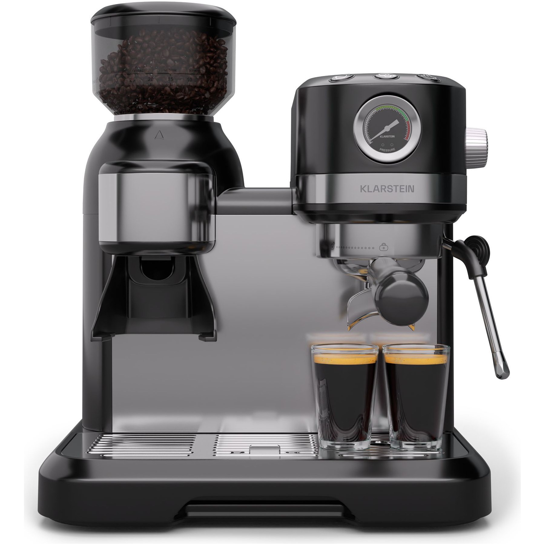 Machine à expresso KLARSTEIN Bella Vintage Broyeur 19 bars 1550 W