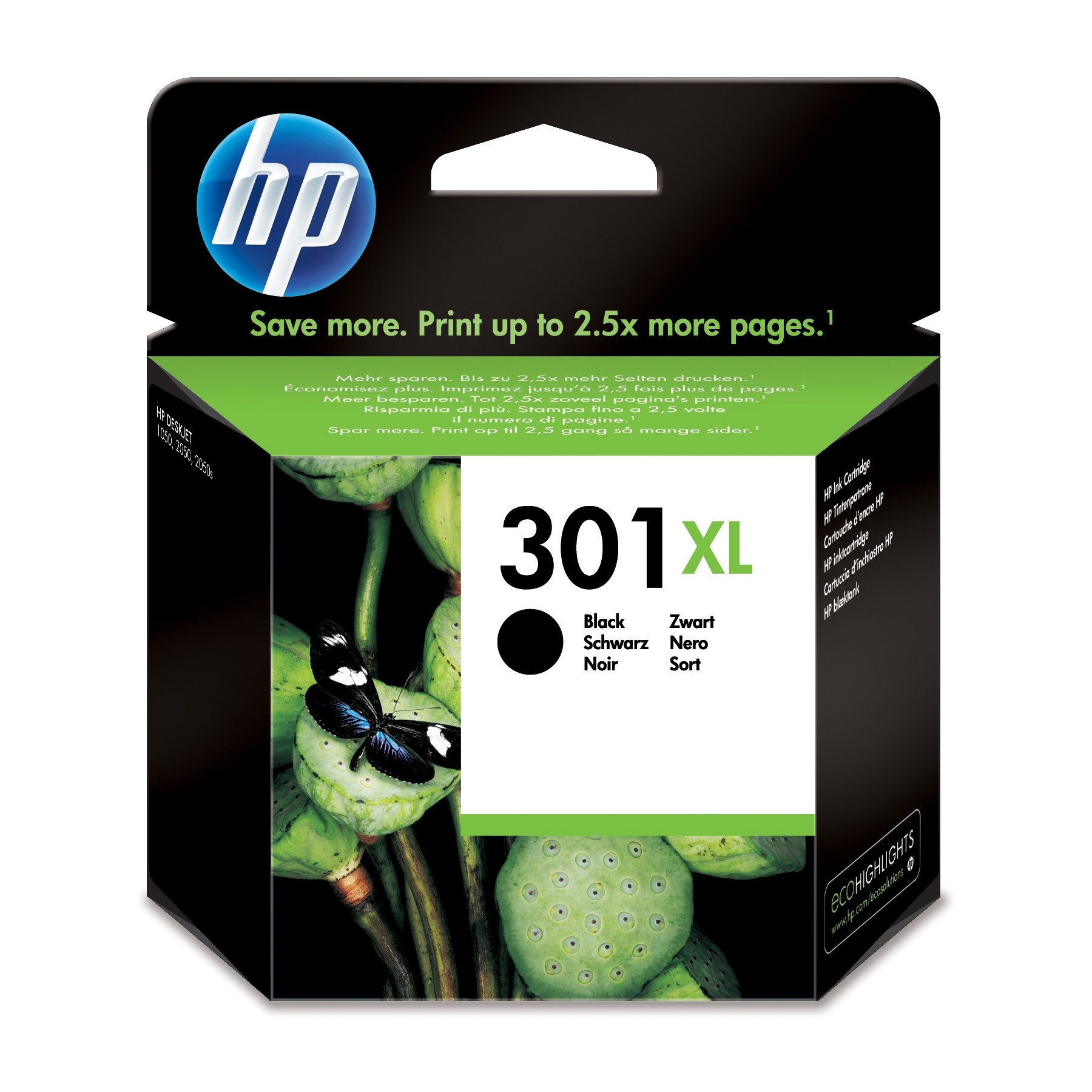 Cartouche d'encre HP Originale 301 XL Haute Capacité Noire - CH563EE