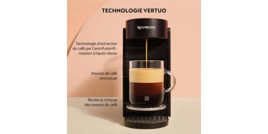 Cafetière à dosettes KRUPS VERTUO UP Noire YY5859FD