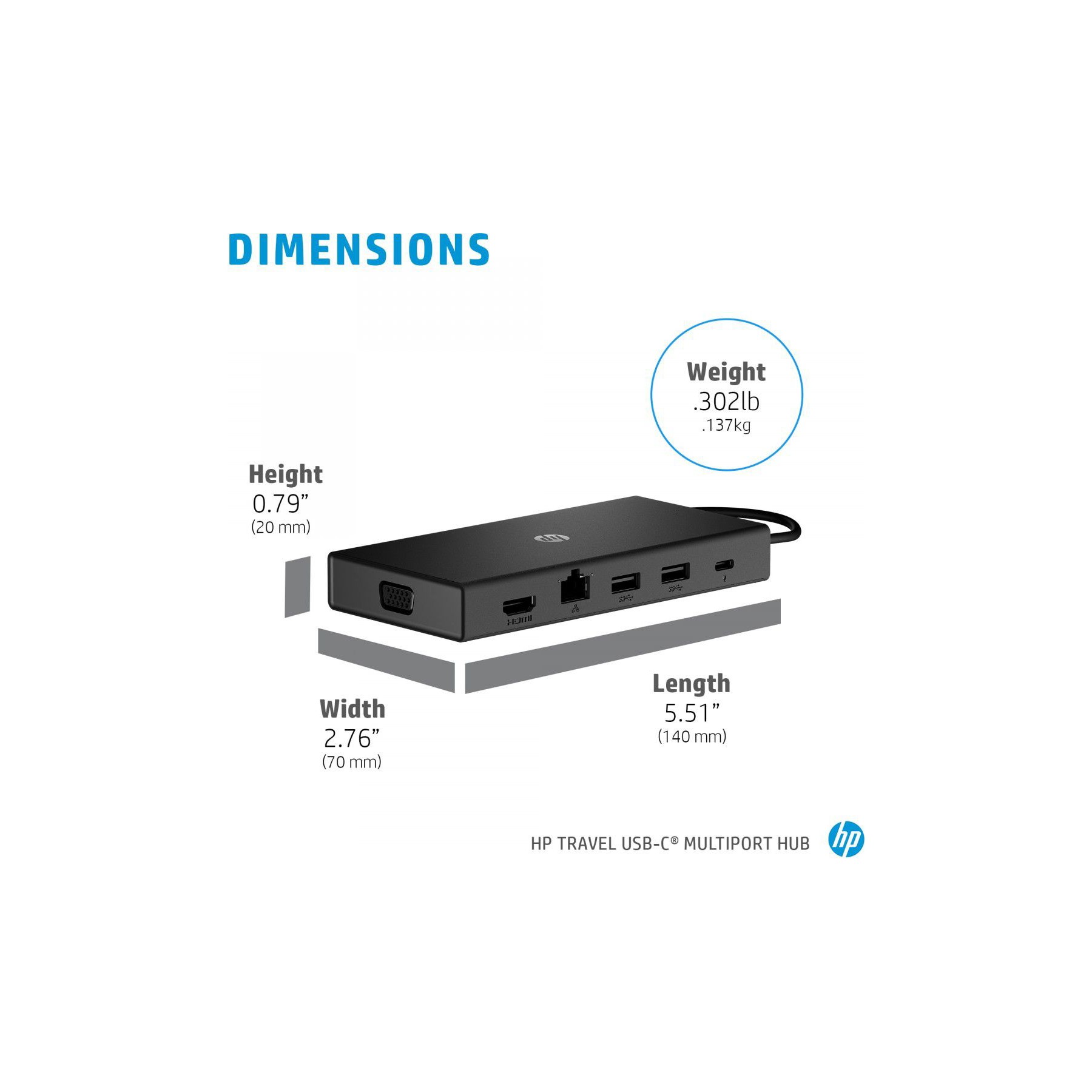Hub USB C HP 1C1Y5AA#ABB
