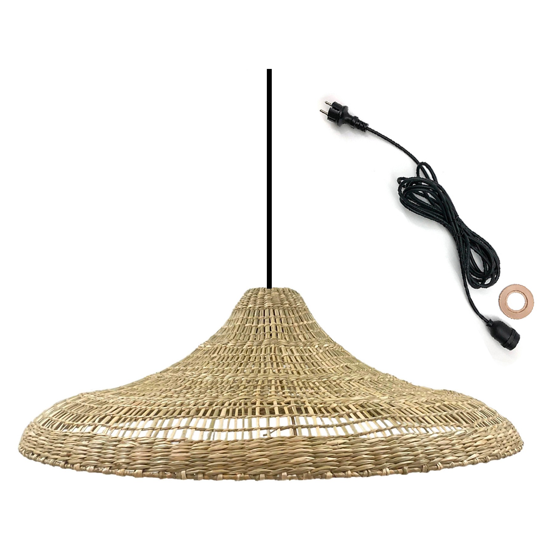 Suspension LUMISKY ABAT-JOUR FREYA LARGE en herbes marines
