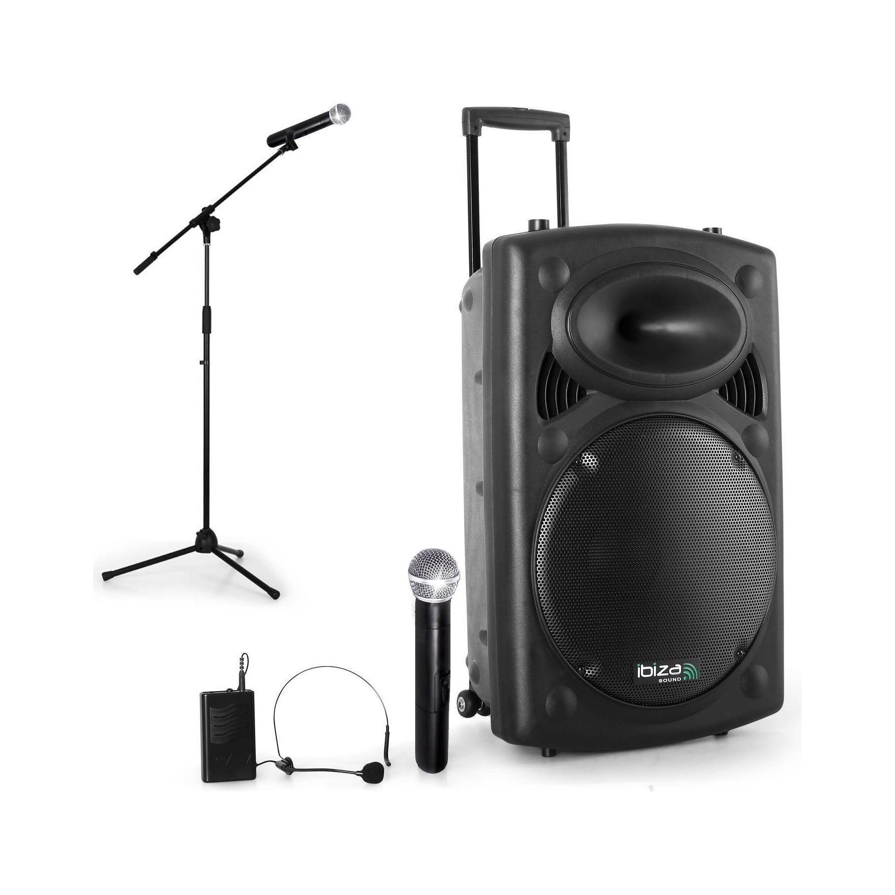 Enceinte sono IBIZA Enceinte sur batterie mobile 800W USB Bl