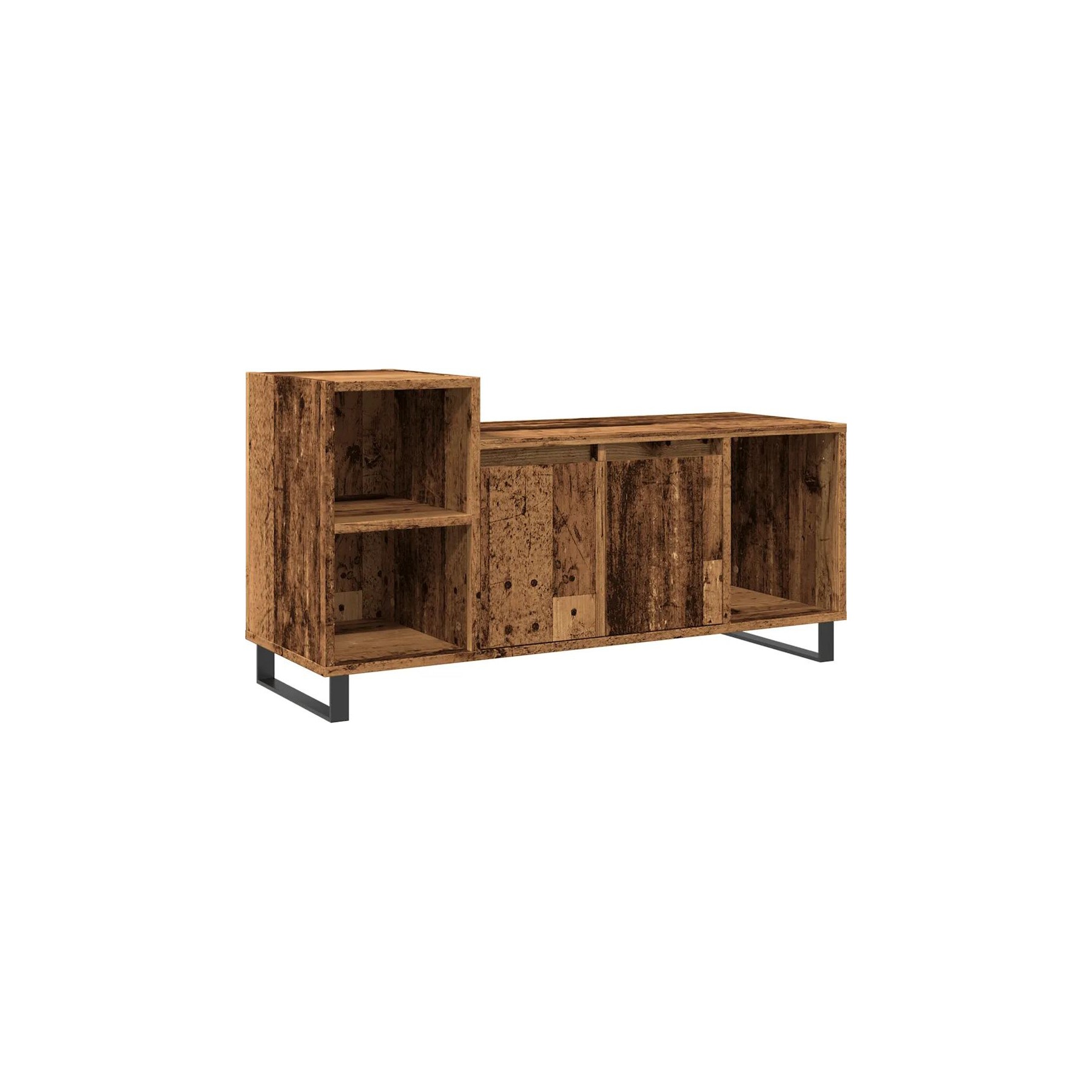 Meuble TV HELLOSHOP26 Meuble TV vintage avec rangement 100 x 3