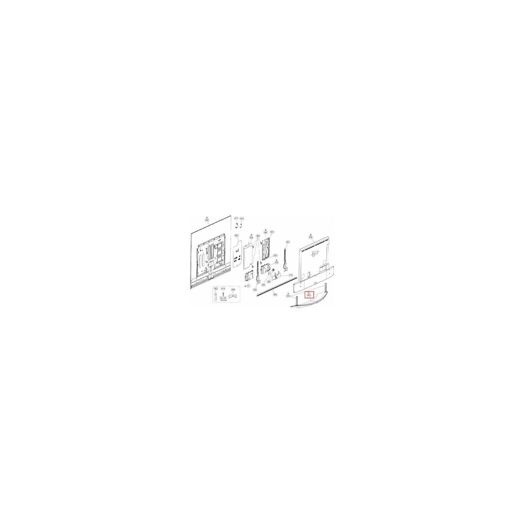 Kit de réparation LG pied fixe