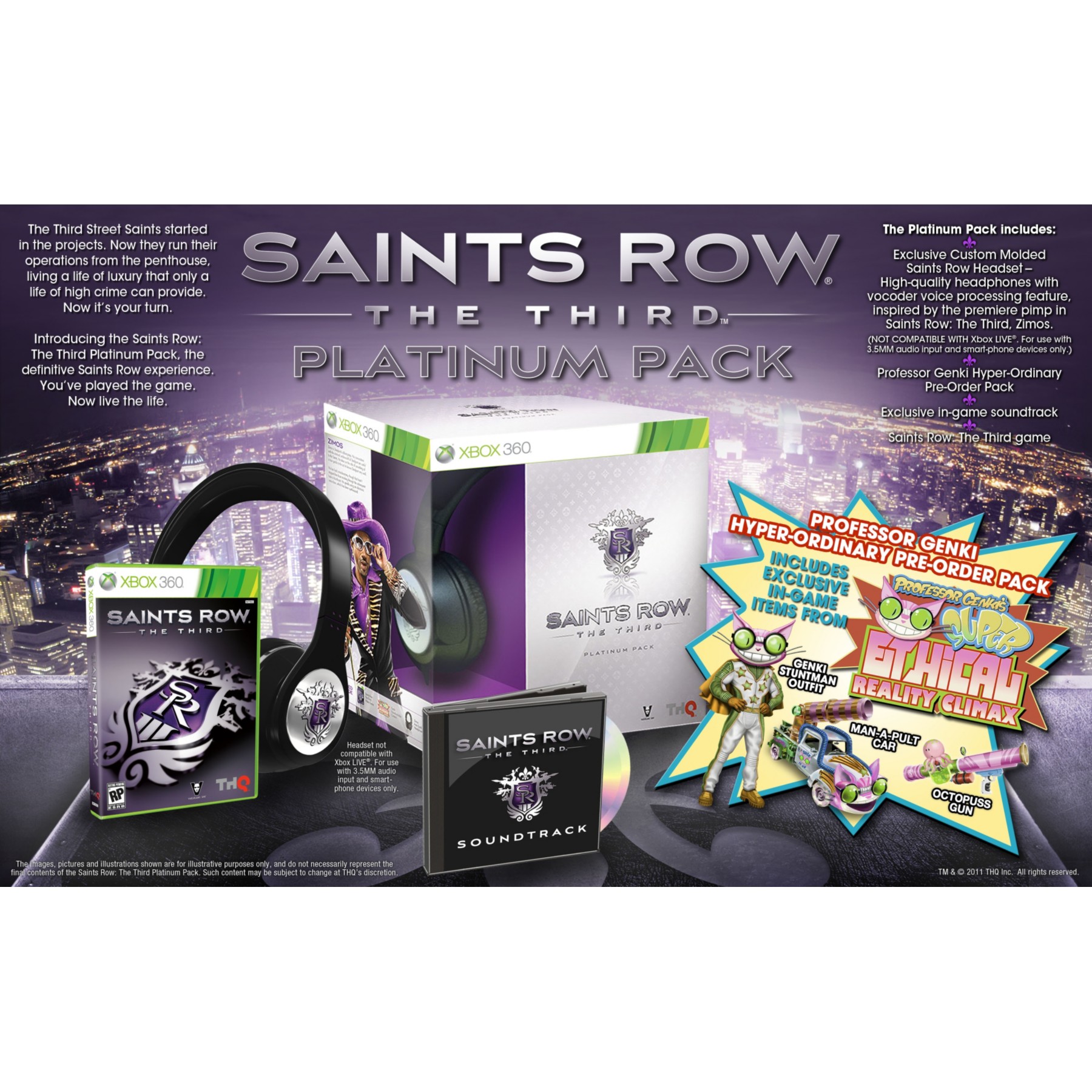 Jeu Xbox 360 THQ Saints Row + casque